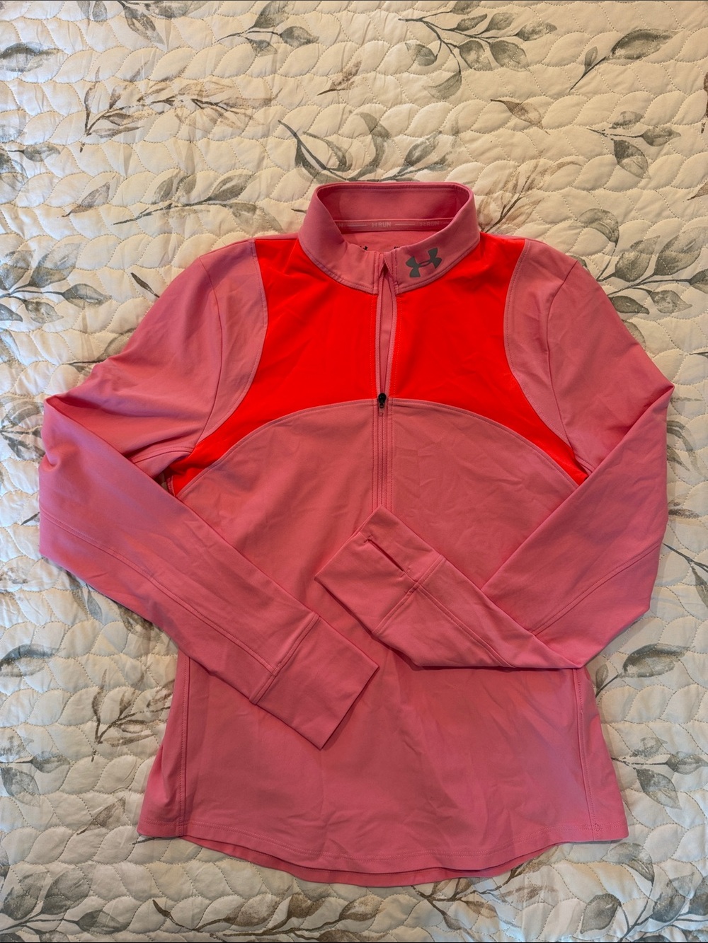 Under Armour Pink & Red Half-Zip Performance Pullover
